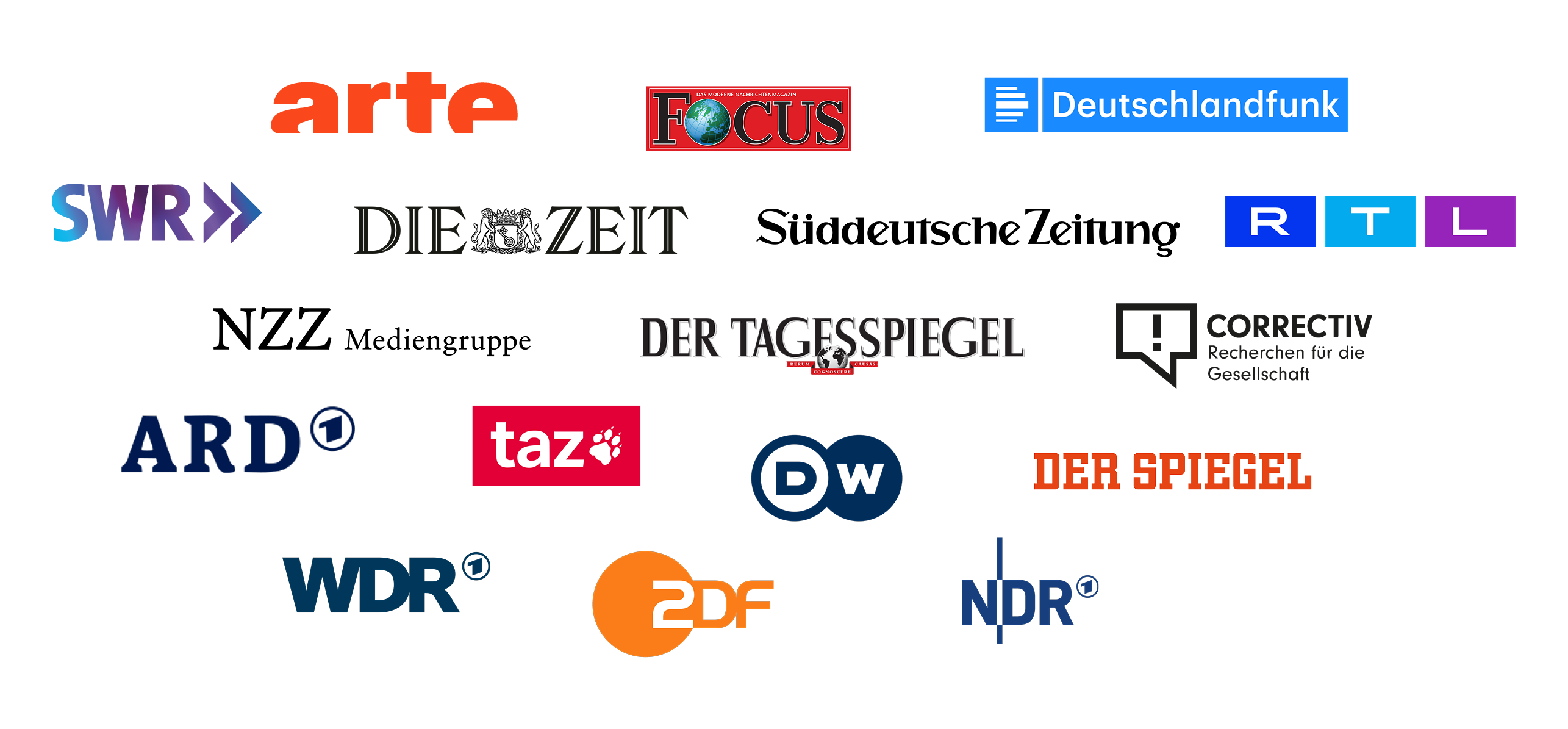Logos deutscher Medienanstalten und - Unternehmen