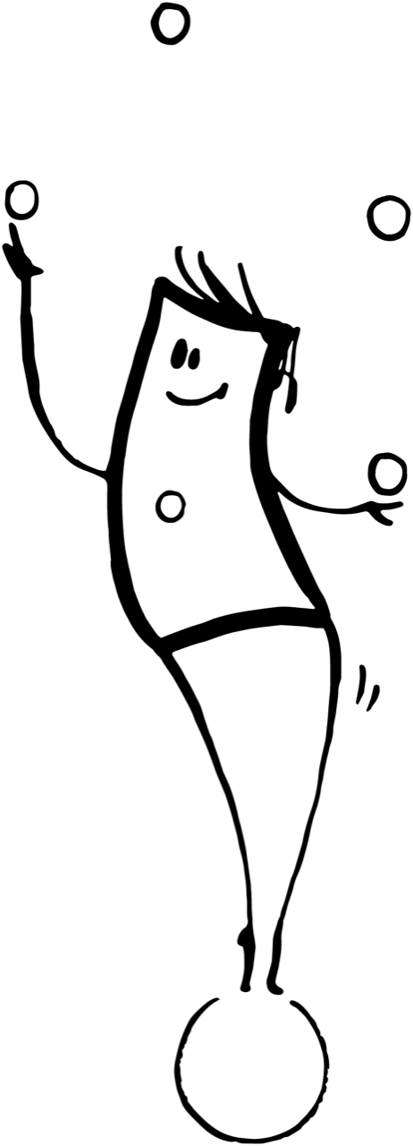 Männchen jongliert