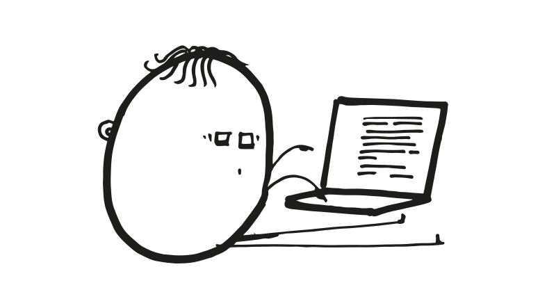Eine Person tippt auf einem Notebook.