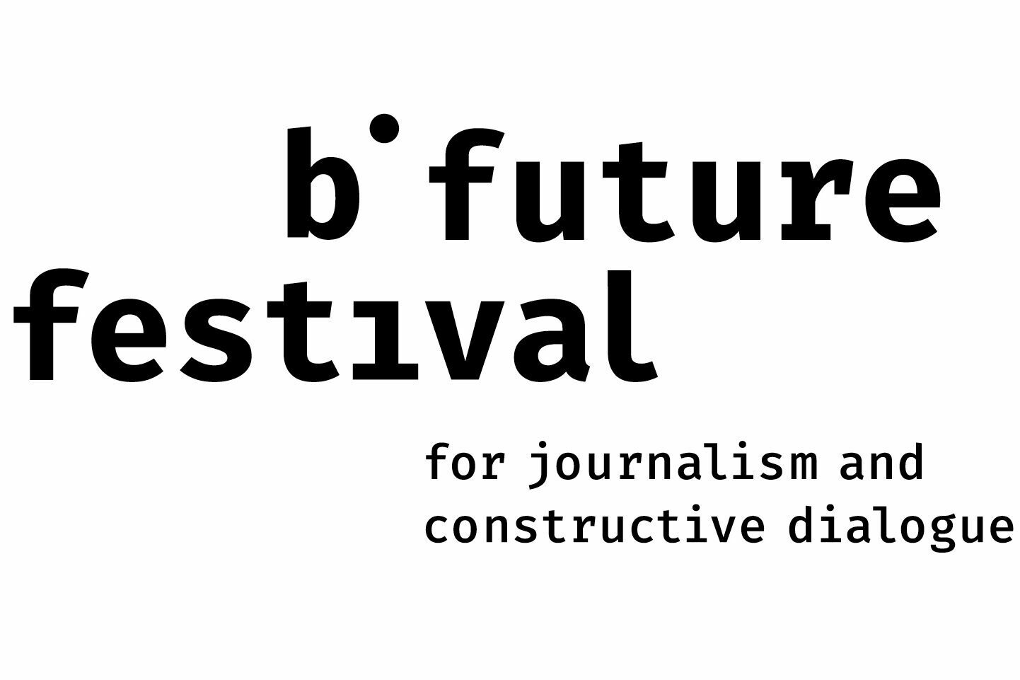 b future festival logo with black text color and white background.